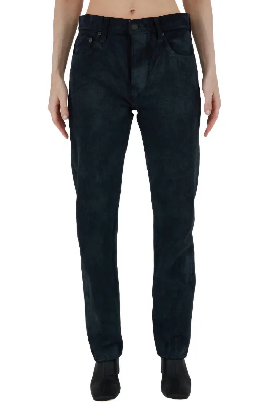 Banning Straight Jean In Black Chic Rip-Detail High-Waist Jeans