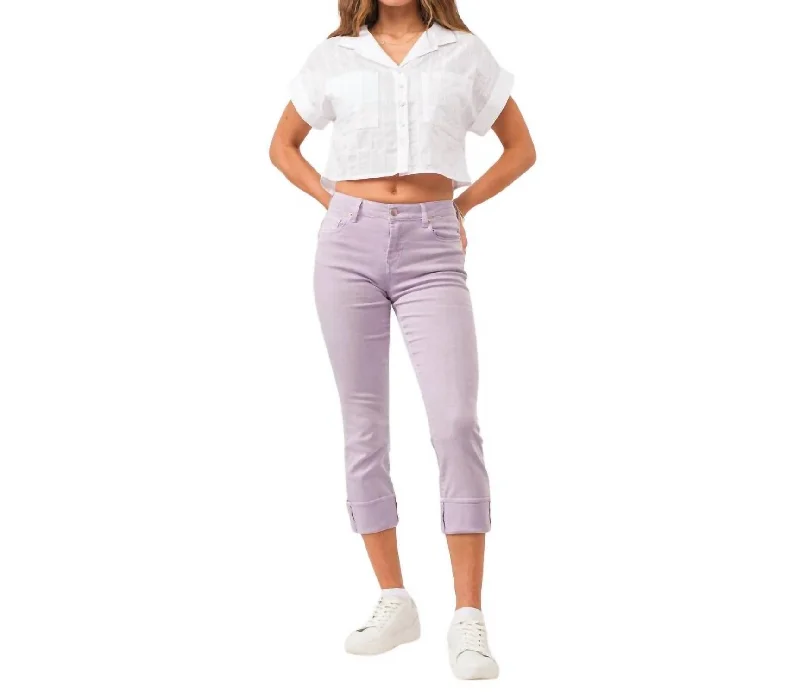 Blaire High Rise Slim Straight Jean In Orchid Petal Fashionable Bootcut Jeans