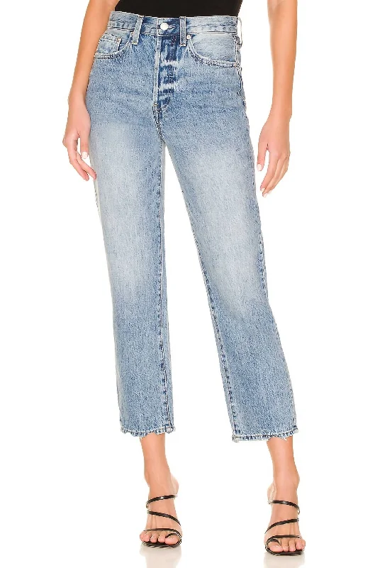 Charlie High Rise Straight Jean In Pursue Stylish Paperbag Waist Denim