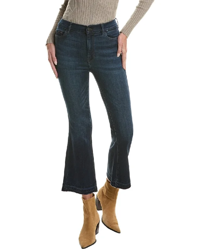 DL1961 Bridget Boot Dark Indigo Released High-Rise Instasculpt Crop Jean Comfortable Faded High-Rise Jeans