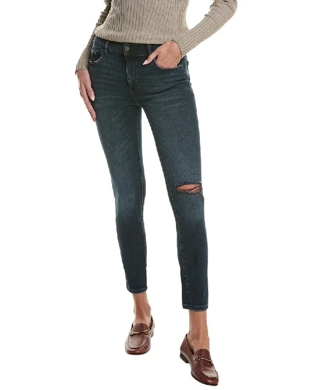 DL1961 Florence Skinny Dark Creek Busted Mid-Rise Instasculpt Ankle Cut Jean Stylish High-Waist Jeans