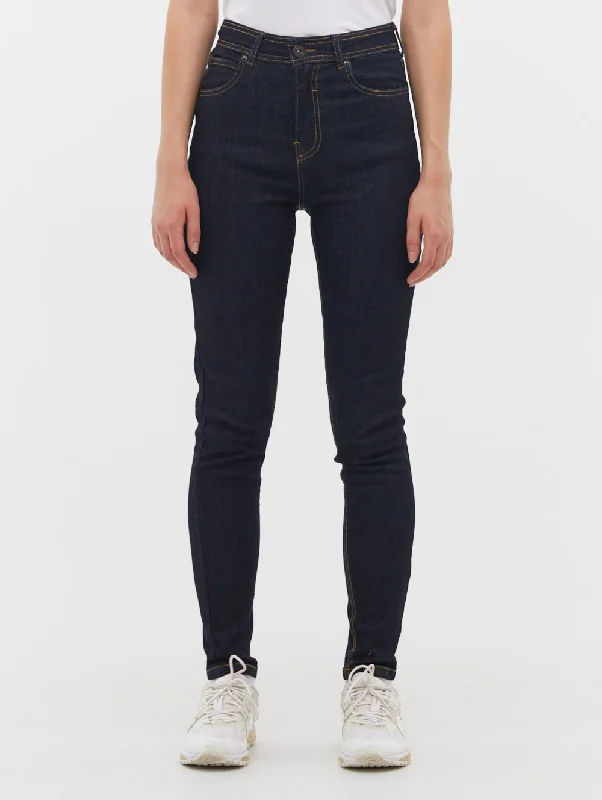 Faye High-Rise Skinny Jeans Fashionable Raw Hem Bootcut Jeans