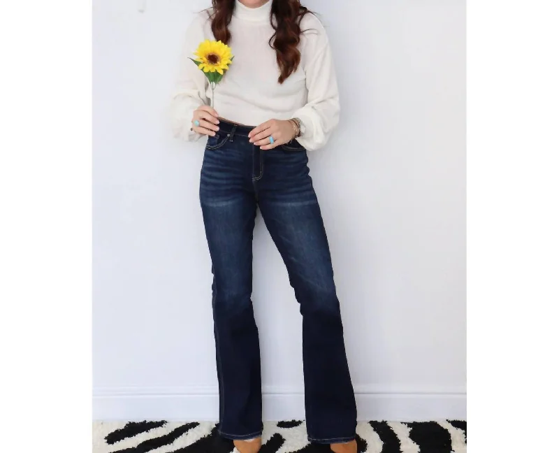 Give Me Some Flare Jean In Denim Elegant Wide-Leg Jeans