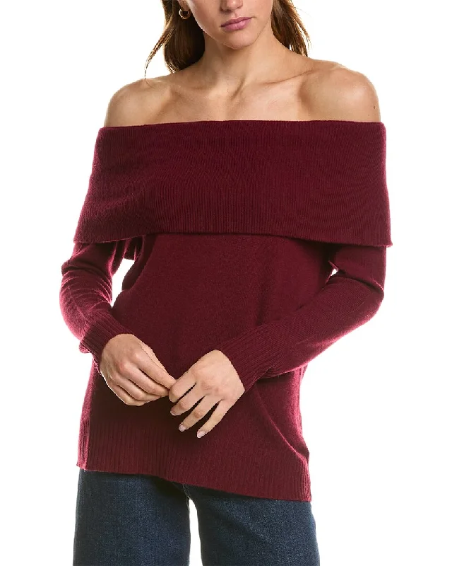 Hannah Rose Cowl Wool & Cashmere-Blend Sweater Oversized Loose Flowy