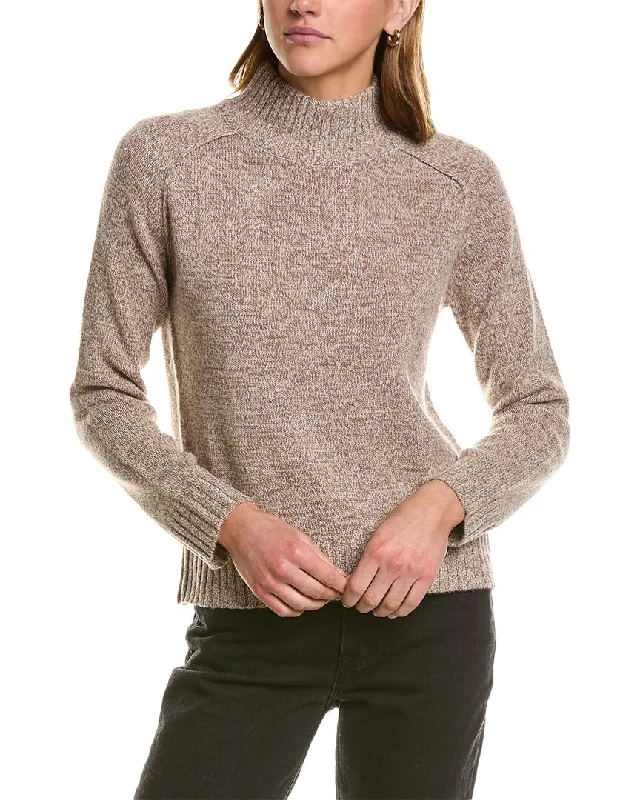 Hannah Rose Turtleneck Wool & Cashmere-Blend Sweater Chenille Blend Fleece Blend Nylon Blend