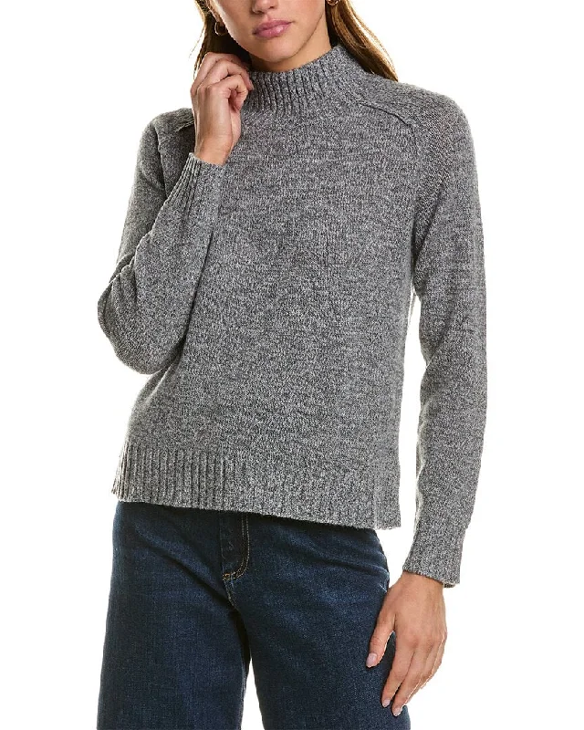 Hannah Rose Turtleneck Wool & Cashmere-Blend Sweater Layered Multi-layer Single Layer