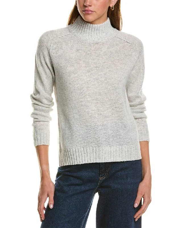 Hannah Rose Turtleneck Wool & Cashmere-Blend Sweater Oversized Loose Flowy