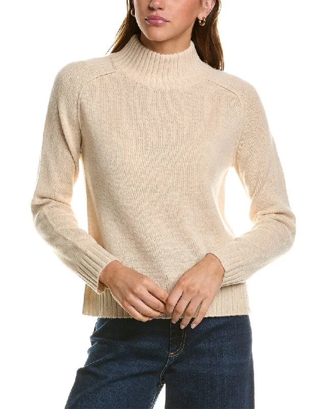 Hannah Rose Turtleneck Wool & Cashmere-Blend Sweater Slim Fit Regular Fit Oversized