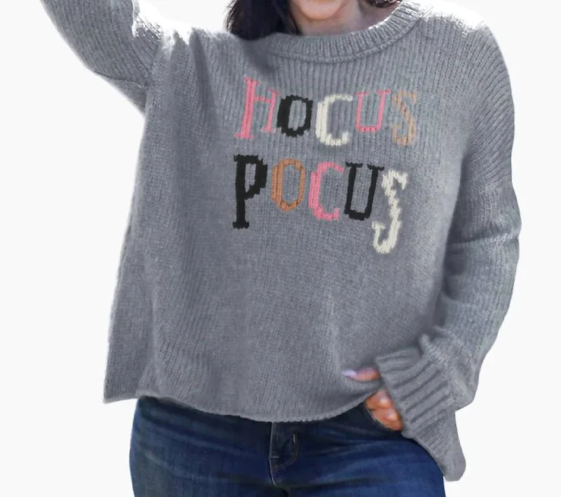 Hocus Pocus Sweater In Silverstone Multi Chenille Blend Fleece Blend Nylon Blend