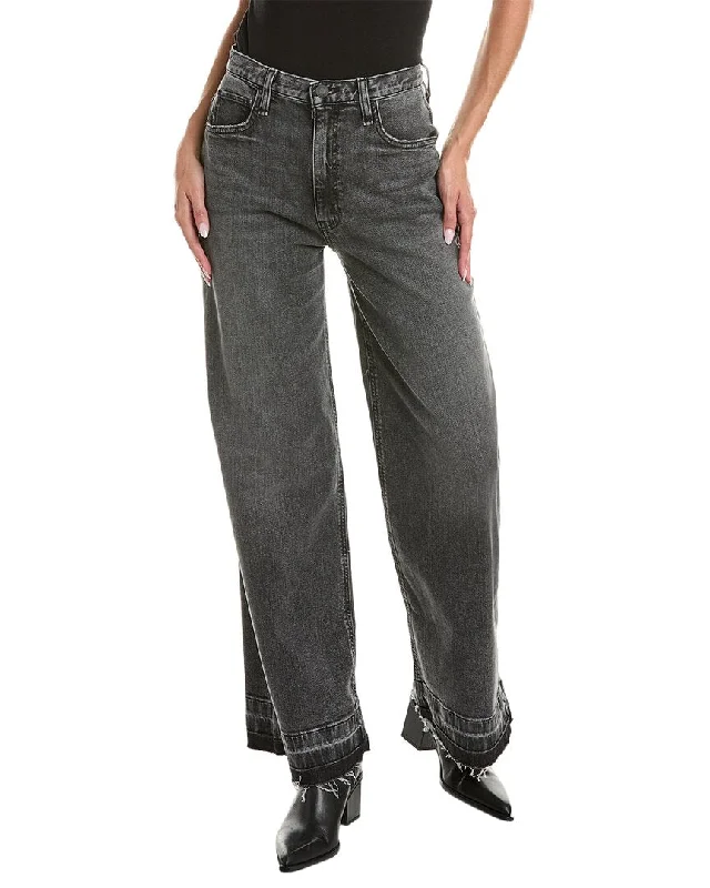 HUDSON Jeans James High-Rise Black Smoke Wide Leg Jean Casual Wide-Legged Denim Jeans