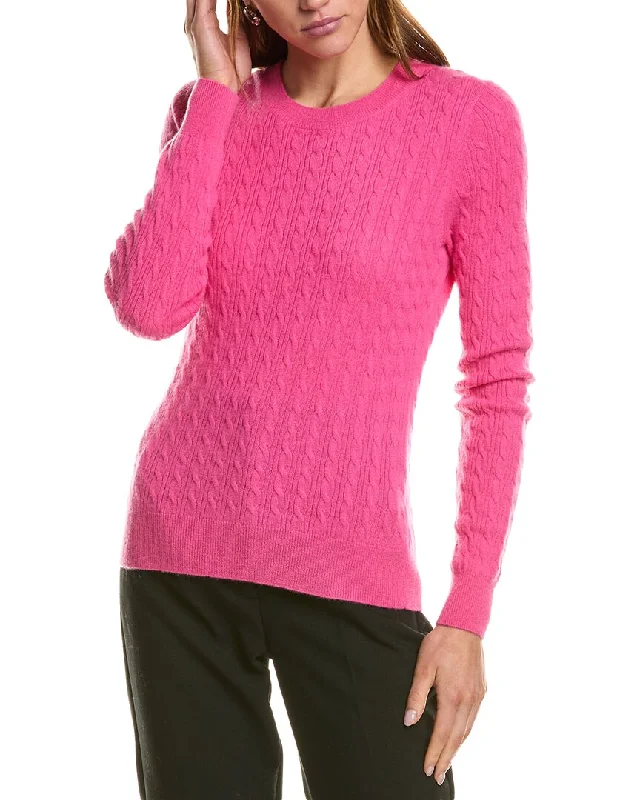 InCashmere Cable Cashmere Sweater Chenille Blend Fleece Blend Nylon Blend