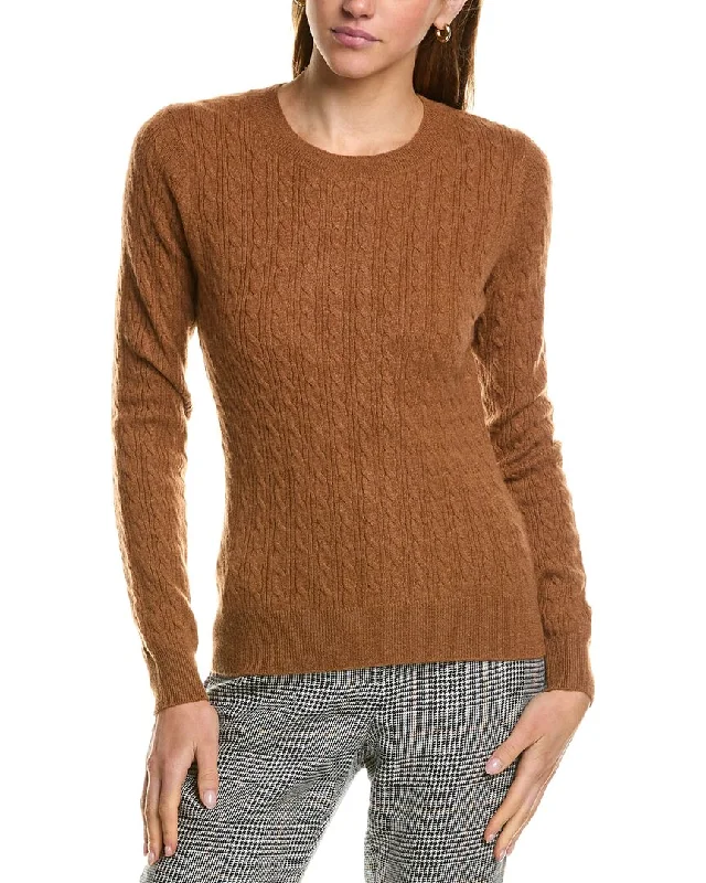 InCashmere Cable Cashmere Sweater Seamless Knitted Crochet