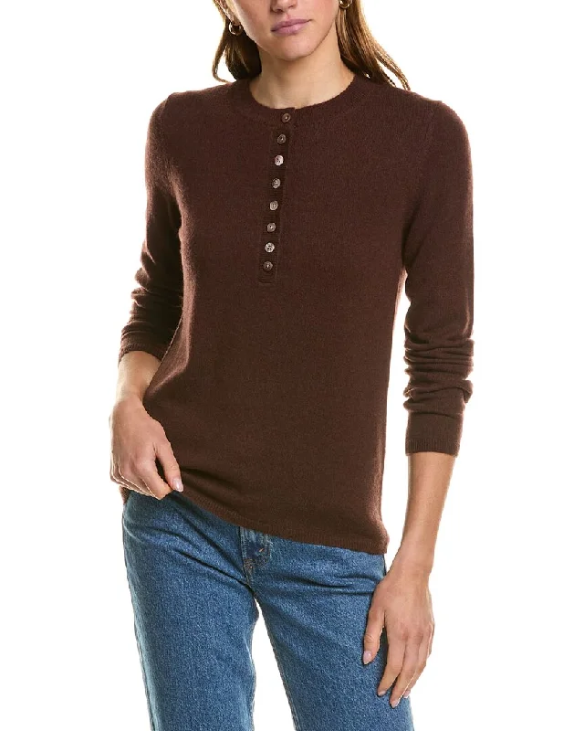 InCashmere Henley Cashmere Sweater Plaid Sweater Polka Dot Checkered