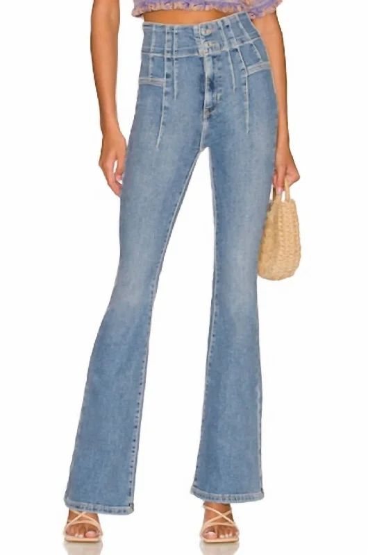 Jayde Flare Jeans In Sunburst Elegant Wide-Leg Jeans