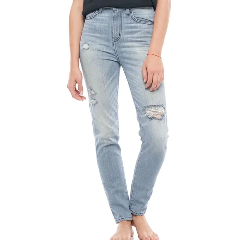 Joan High Waisted Skinny Jean In Light Blue Stylish High-Waist Jeans