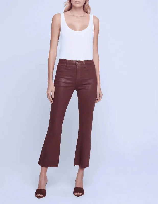 Kendra Coated Jeans In Cinnamon Fashionable Jeggings Style Jeans