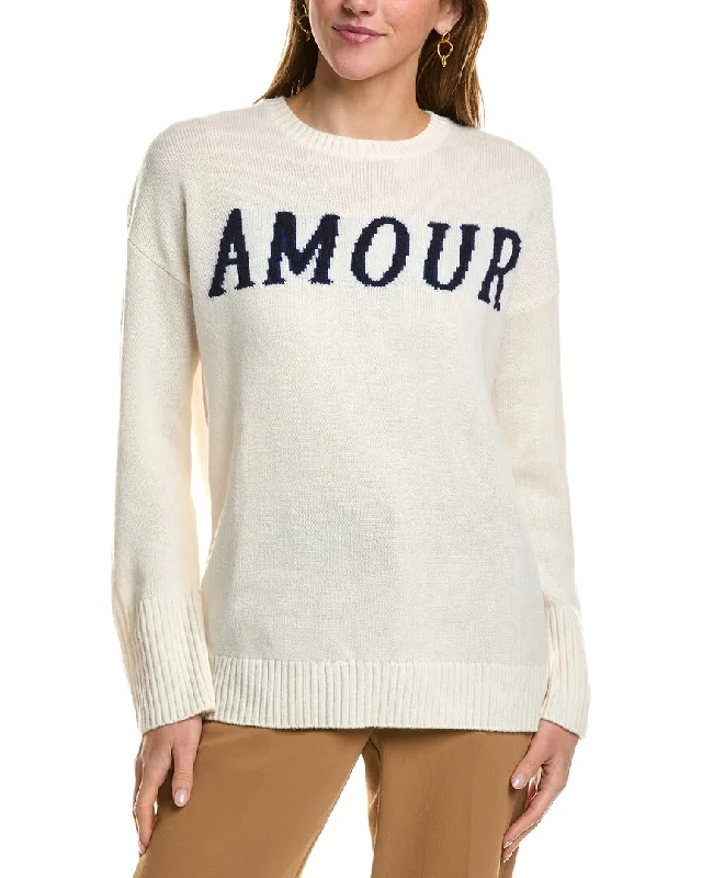 Kier + J Amour Wool & Cashmere-Blend Sweater Lightweight Heavyweight Midweight