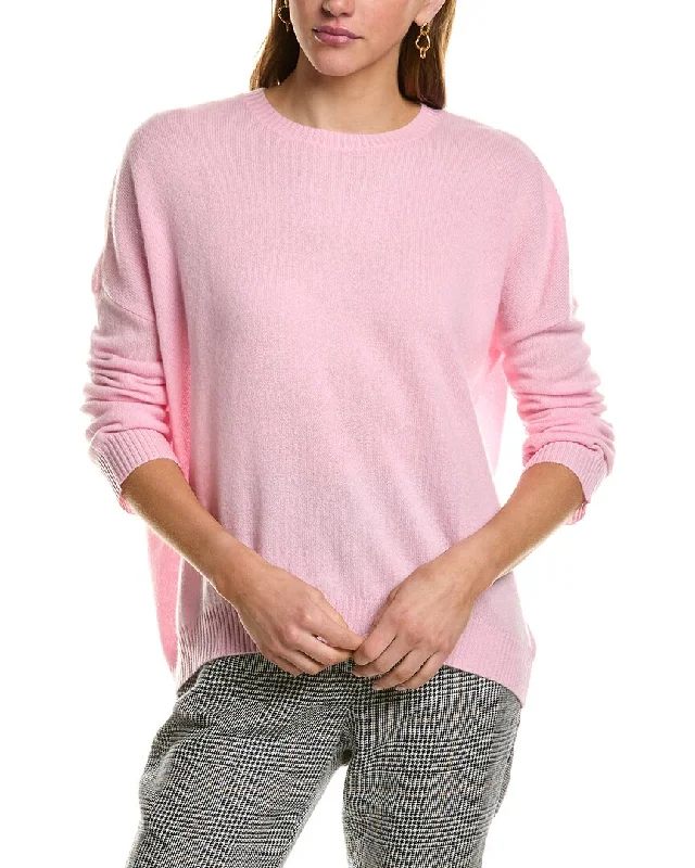 Kier + J Dropped-Shoulder Dolman Cashmere Sweater Oversized Loose Flowy