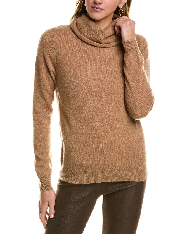 Kier + J Turtleneck Cashmere Sweater Collared Crew Neck Turtle Neck