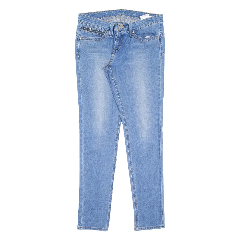 LEVI'S Low Rise Jeans Blue Denim Slim Skinny Womens W31 L32 Stylish High-Waist Skinny Denim