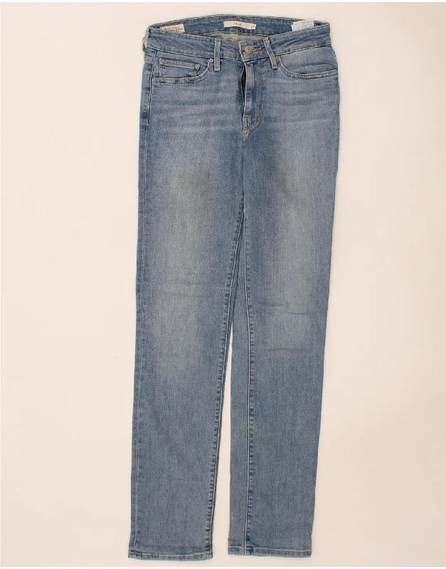 LEVI'S Womens 712 Slim Jeans W27 L32 Blue Cotton Fashionable Mom Jeans