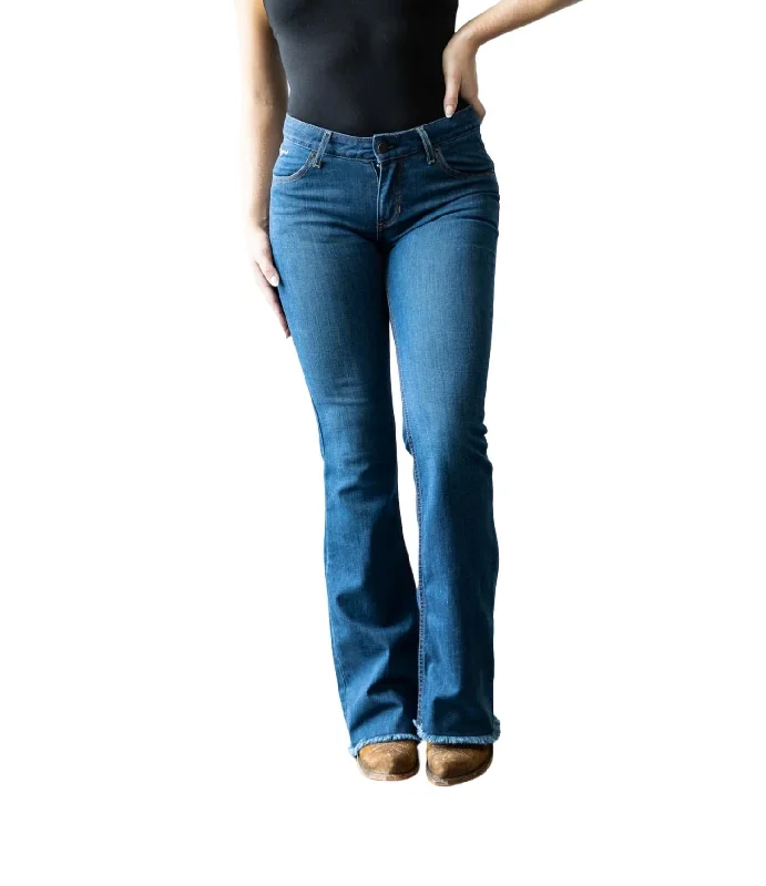 Lola Raw Hem Jeans In Blue Trendy Acid Wash Skinny Jeans