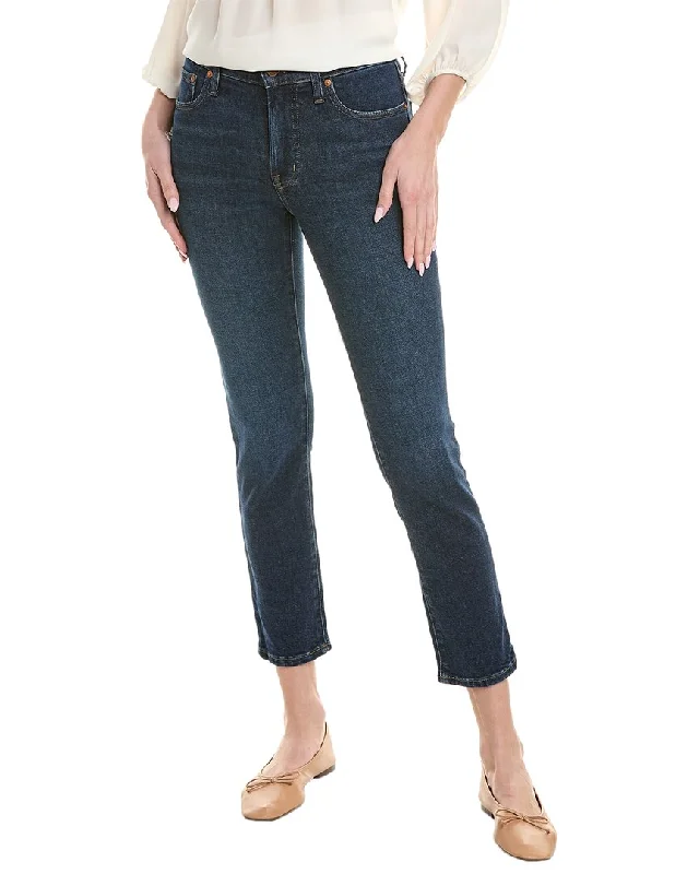 Madewell The Perfect Dark Wash Ankle Jean Fashionable Relaxed Fit Denim