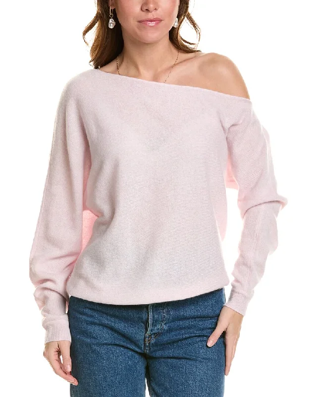 Minnie Rose Off-The-Shoulder Cashmere Sweater Cashmere Blend Cotton Blend Poly Blend