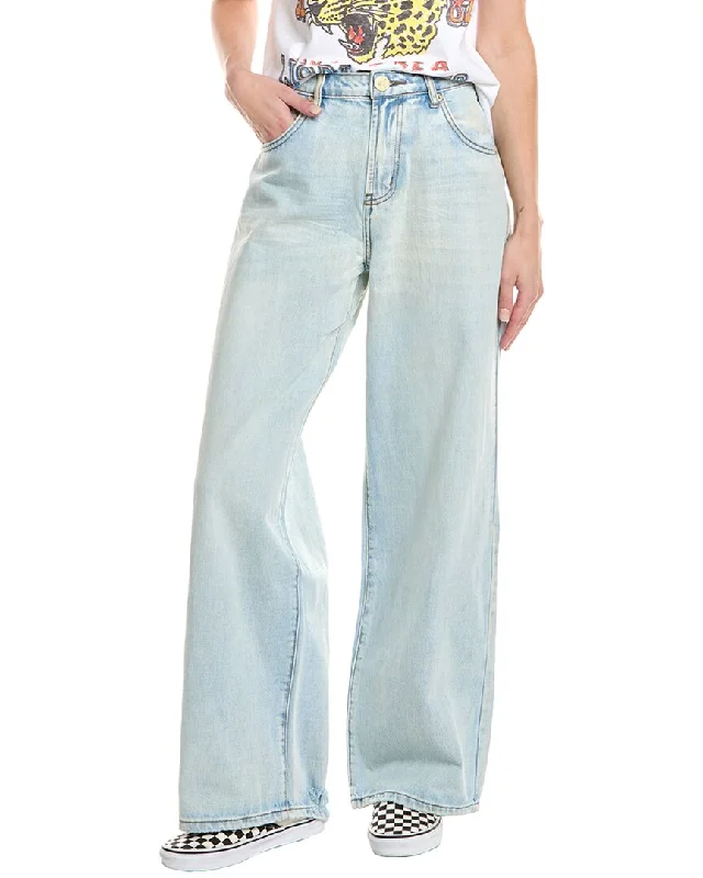 One Teaspoon Jackson Kansas Blue Wide Leg Jean Comfortable Full-Length Denim Jeans