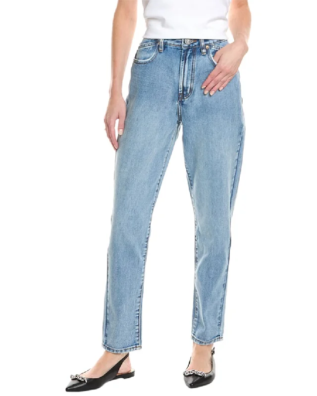 One Teaspoon Legends Berlin Blue High Waist Mom Jean Chic Rip-Detail High-Waist Jeans