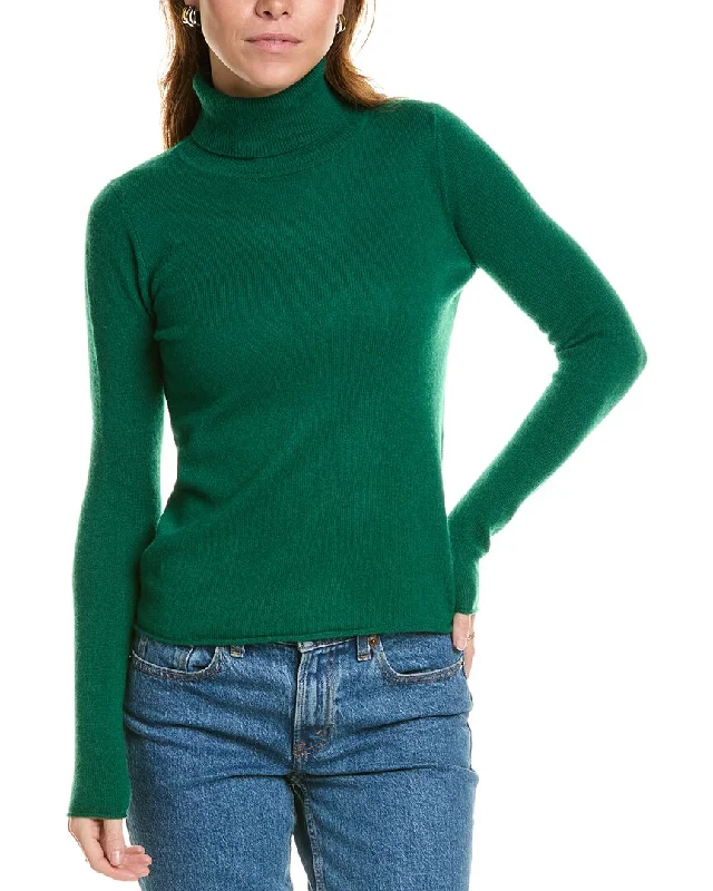 sofiacashmere Roll Cuff & Hem Turtleneck Sweater Hooded Sweater Collared Sweater Shawl Collar