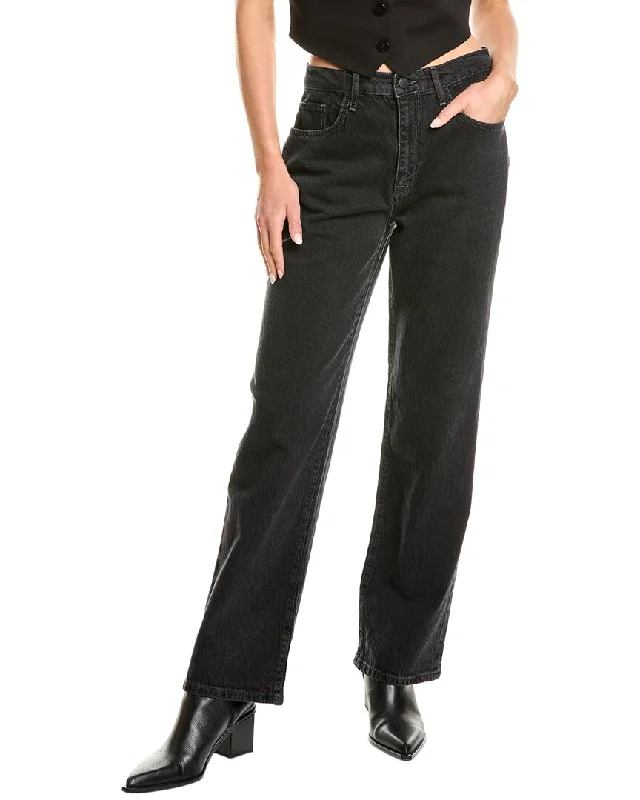 Triarchy Ms. Keaton High-Rise Loved Black Baggy Jean Chic Ripped Jeans