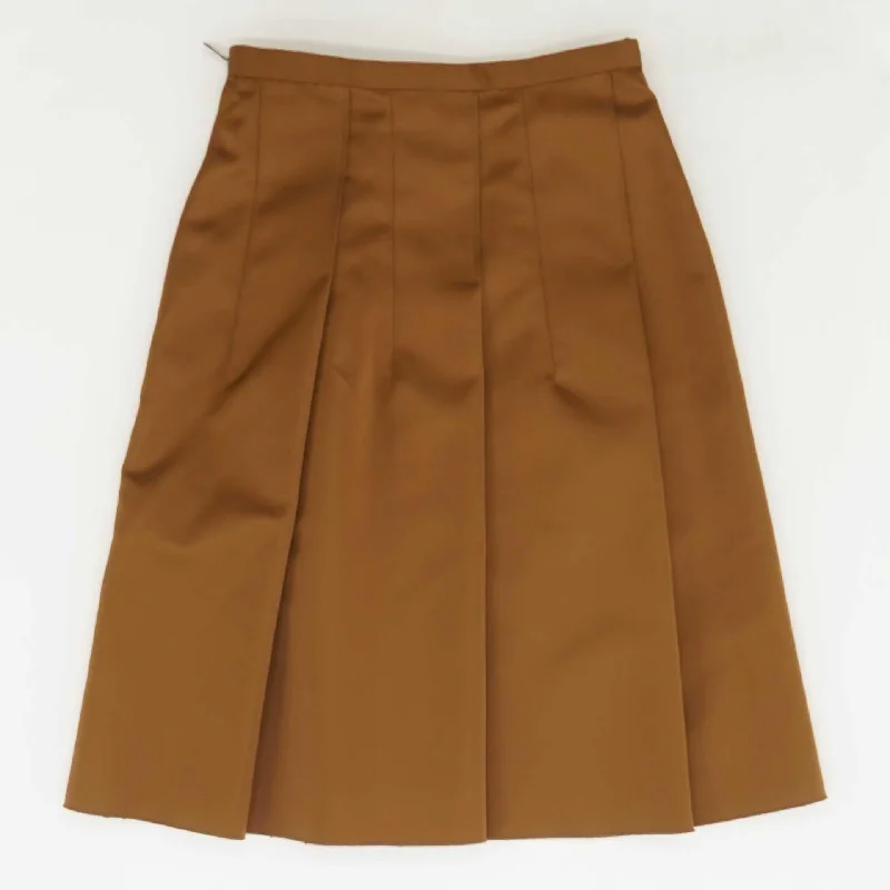 Alpine Pleated Midi Skirt wool skirt warm