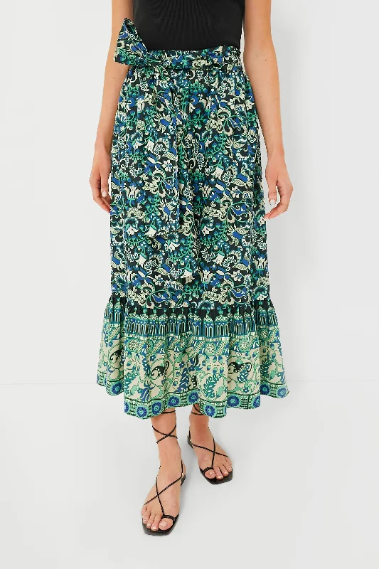 Batik Floral Hampton Skirt silk skirt elegant