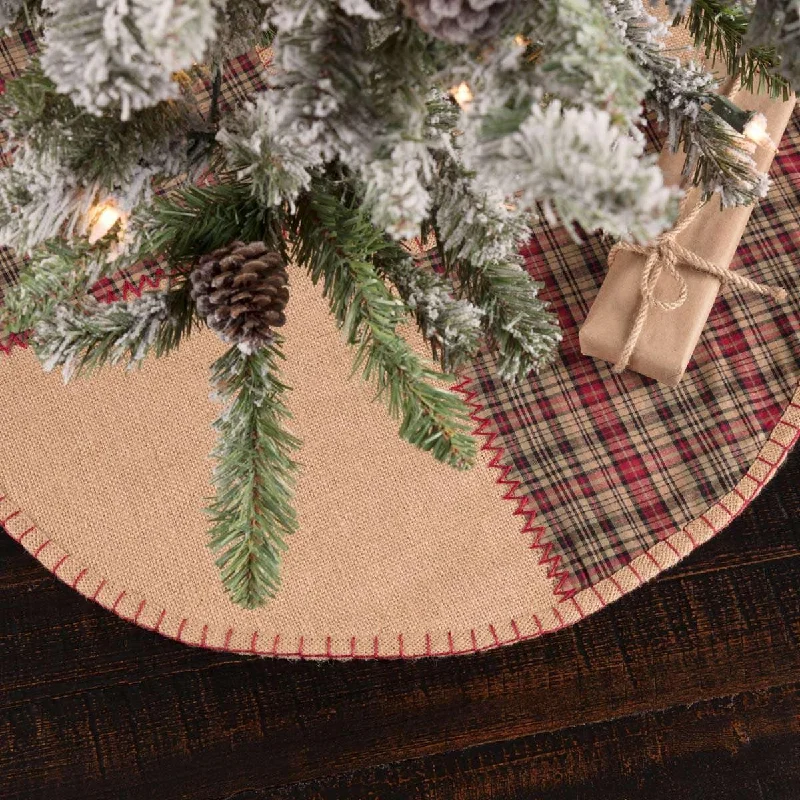 Clement Mini Christmas Tree Skirt 21 VHC Brands linen skirt natural