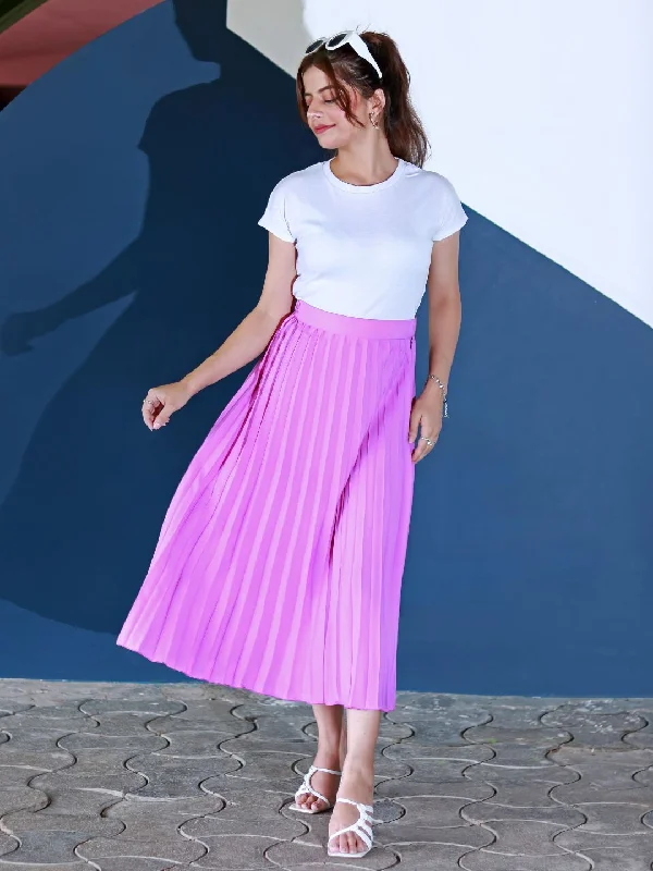 Pleated Midi Skirt chiffon skirt floaty