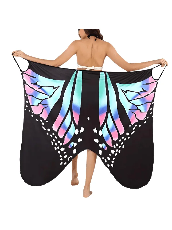 Sexy Butterfly Cover Up Women's Sarong Wrap Skirt Beachwear chiffon skirt floaty