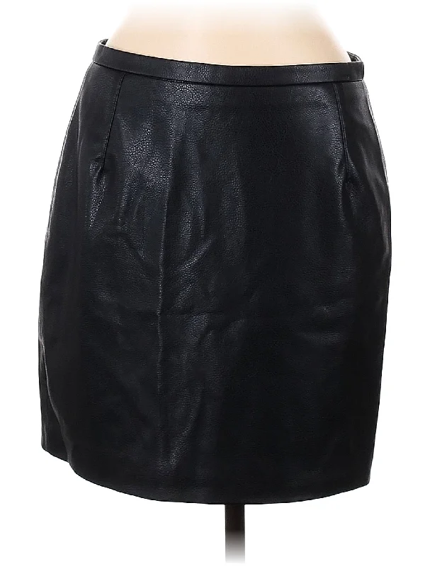 Faux Leather Skirt wool skirt thick