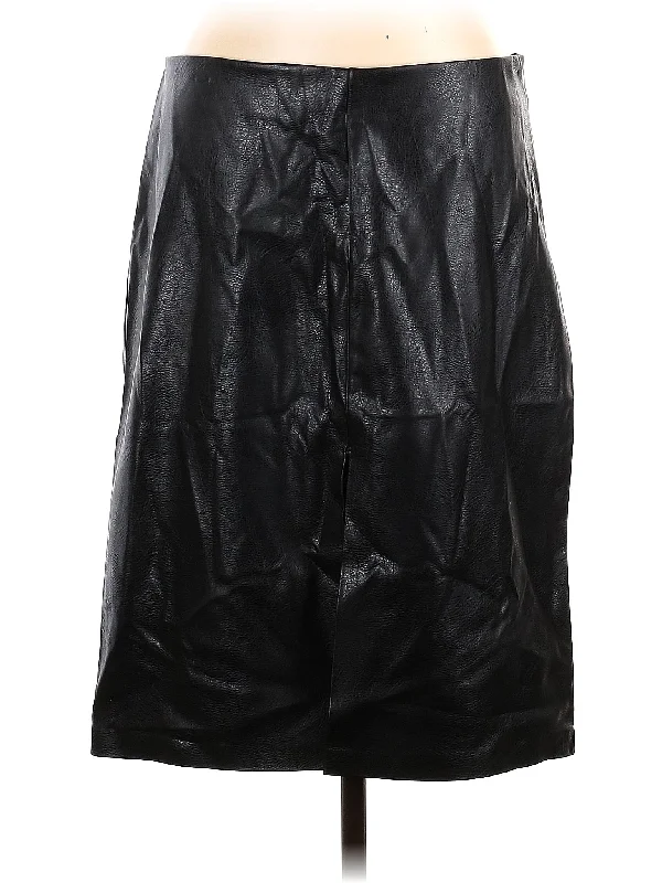 Faux Leather Skirt vintage skirt charm