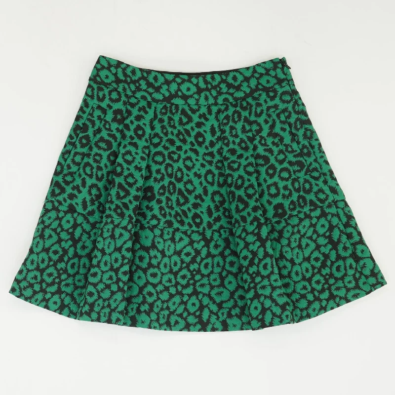 Green Animal Print Mini Skirt lace skirt elegant