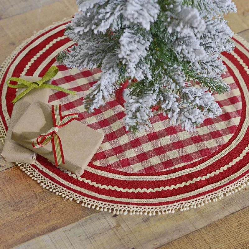 Gretchen Mini Christmas Tree Skirt 21 VHC Brands cashmere skirt rich