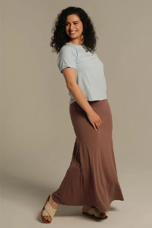 Lana Long Skirt - Mousse corduroy skirt cozy