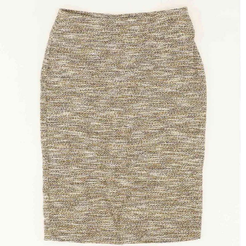 Multi Graphic Midi Skirt linen skirt natural