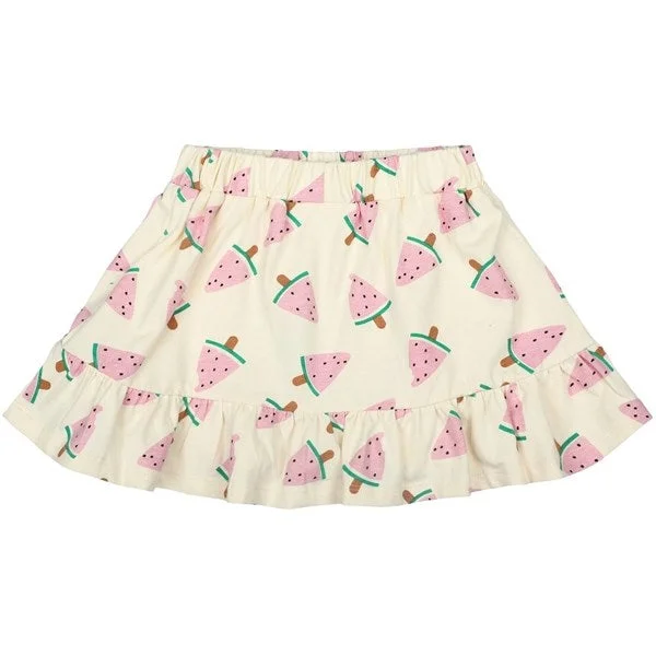 THE NEW Siblings White Swan Watermelon AOP Kaya Skirt leather skirt durable