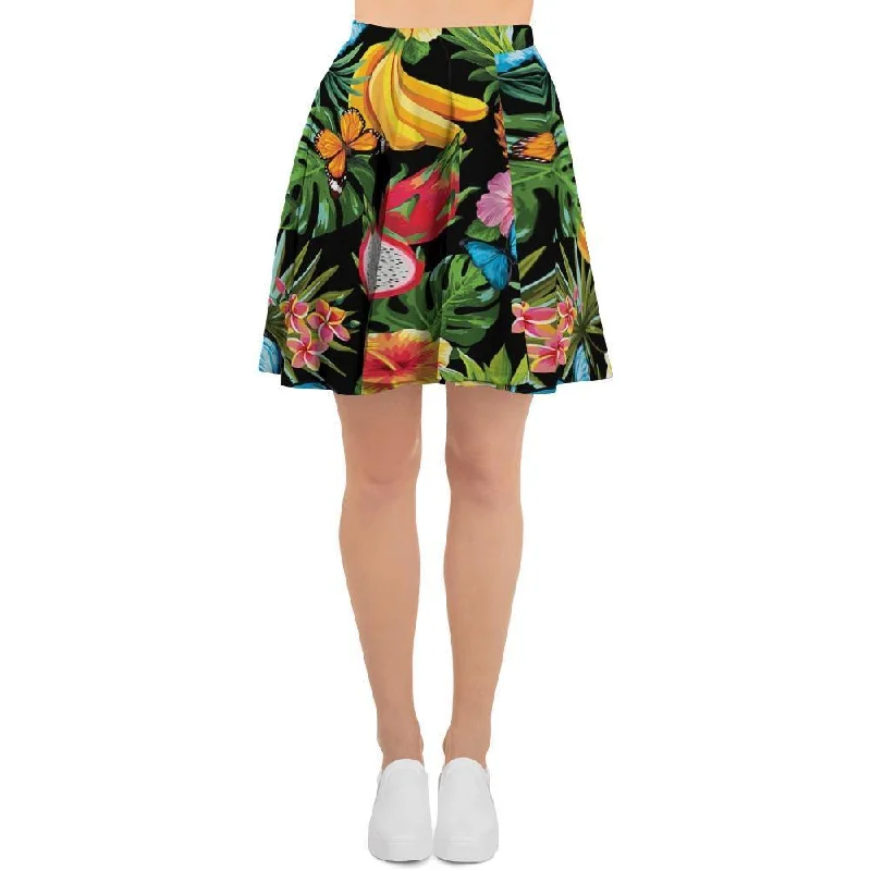 Tropical Fruit Hawaiian Print Women's Skirt vintage skirt charm