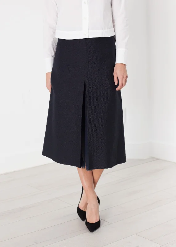 Tulle Pleat Skirt in Navy maxi skirt elegant