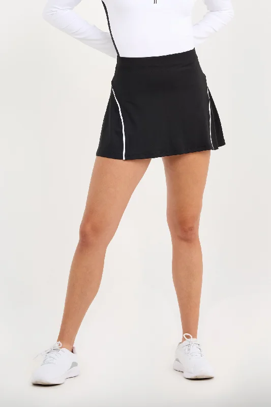 Women's 14" High-Waist Skort - Monochrome velvet skirt sumptuous