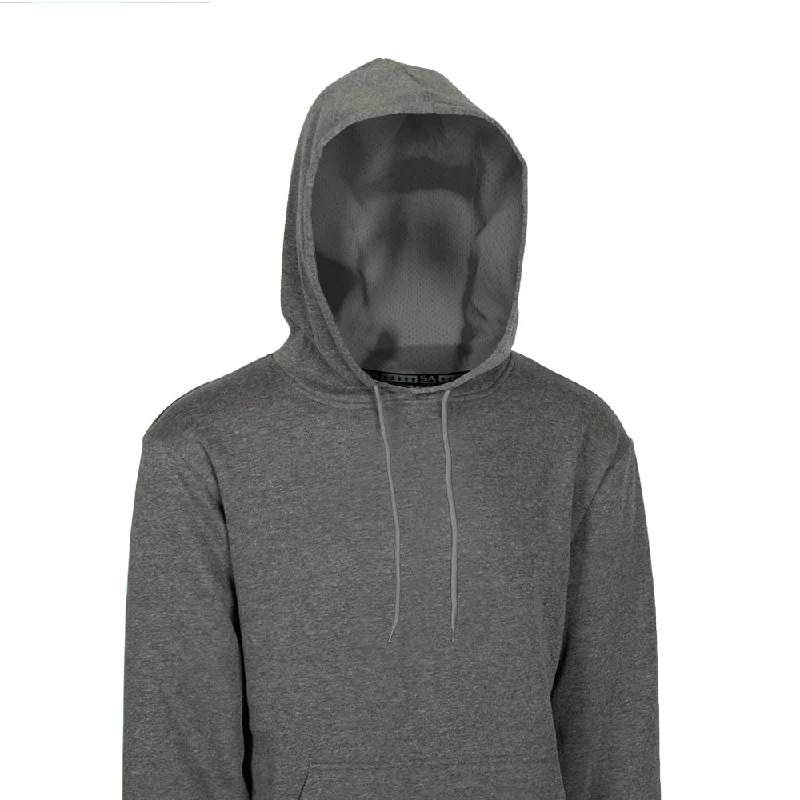 Classic Lined Hoodie | Dark Heather Grey Hoodie with Back Slit Movement Comfort