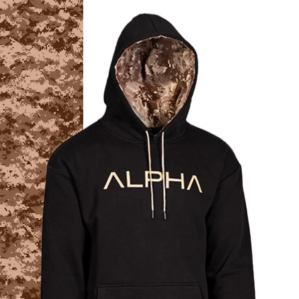 CLASSIC LINED HOODIE | DESERT DIGI CAMO | AD PreOrder Hoodie with Camouflage Military Edgy