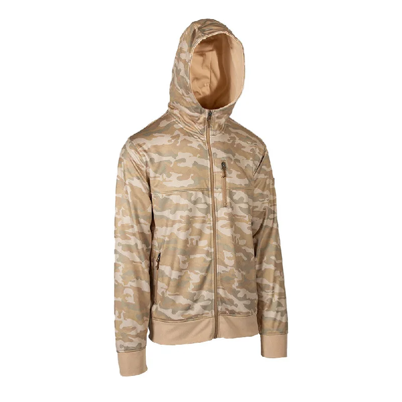 Full Zip Performance Hoodie | Desert Military Camo PreOrder Hoodie with Crew Neck Simple Timeless